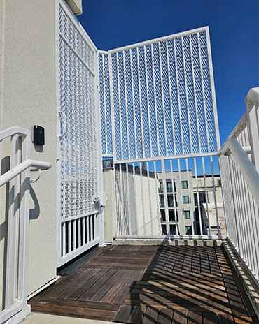 Elegant metal gate with modern design