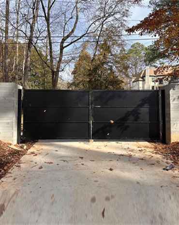 Stylish and durable metal gate with a clean and elegant look