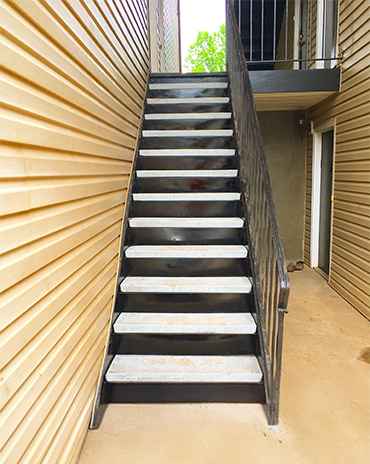 Custom metal railing design for residential property in Atlanta