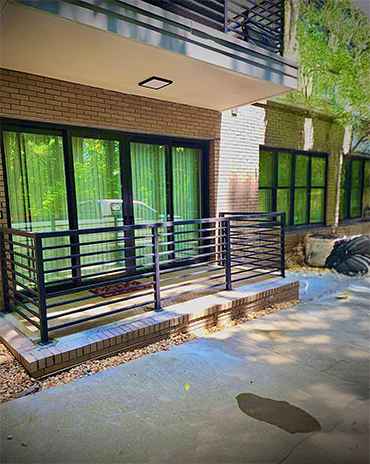 Modern and elegant metal railing design for Atlanta residential properties