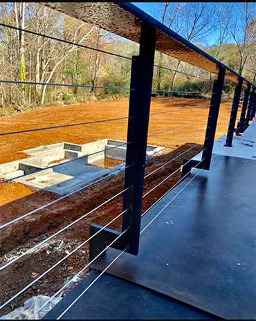 Custom steel railing for upscale properties in Atlanta