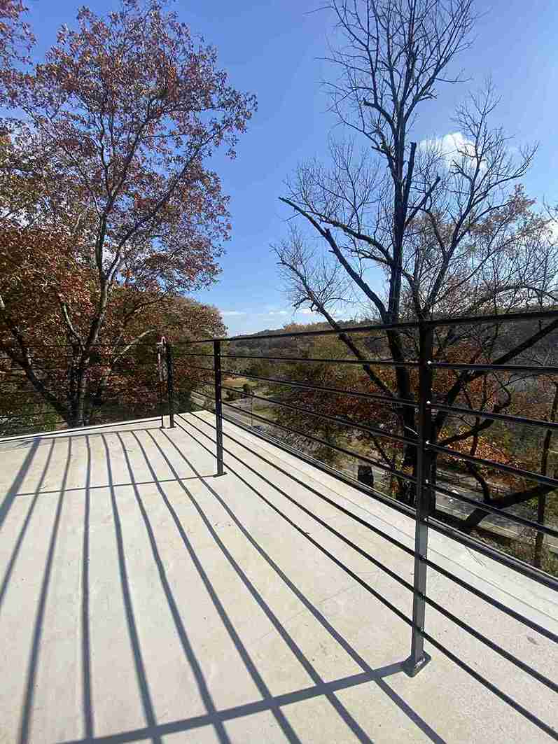 Custom-designed stainless steel railing for commercial properties in Atlanta