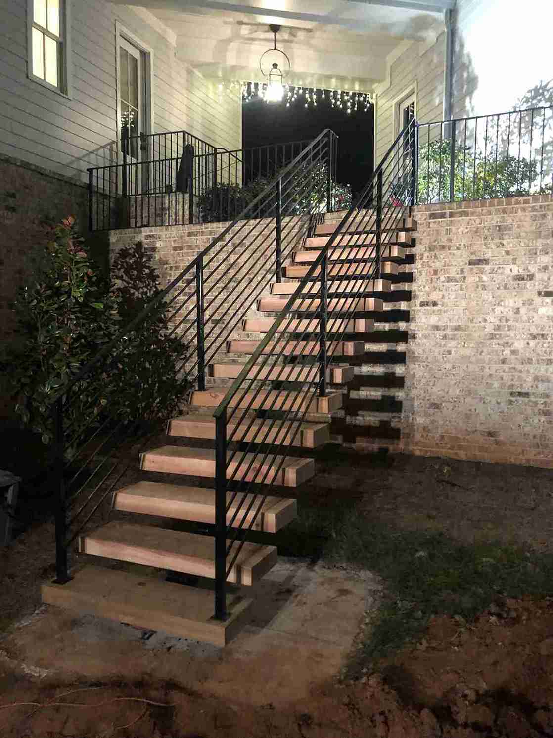Modern custom railing design for outdoor terrace in Atlanta