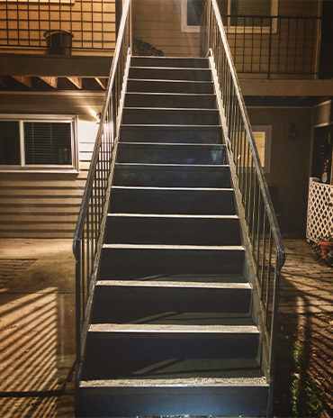 Elegant wrought iron railing design for staircase in Atlanta