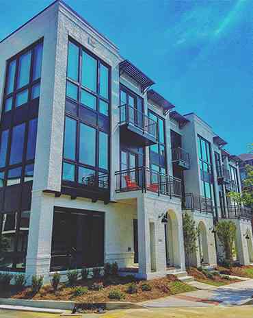 Heavy-duty commercial railing design for Atlanta office building
