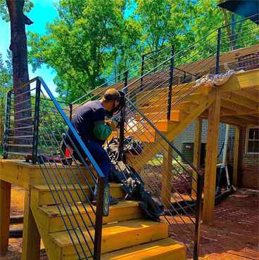 Metal stair repair in Atlanta by expert welders ensuring safety and structural integrity
